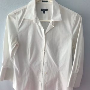 Talbots Wrinkle Resistant White Blouse